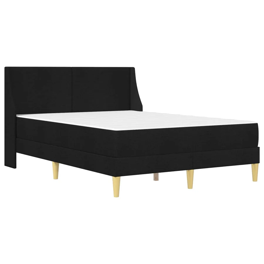 Cadre de lit avec matelas Noir 160 x 200 cm Polyester - 3