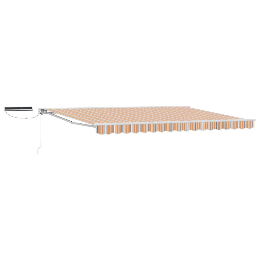 Auvent rétractable électrique Bleu, Orange, Blanc 4,5 × 3 m - 2