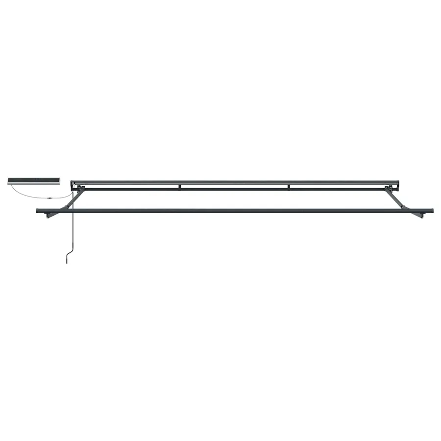 Cadre de store rétractable électrique Anthracite 4 × 3,5 m - 3