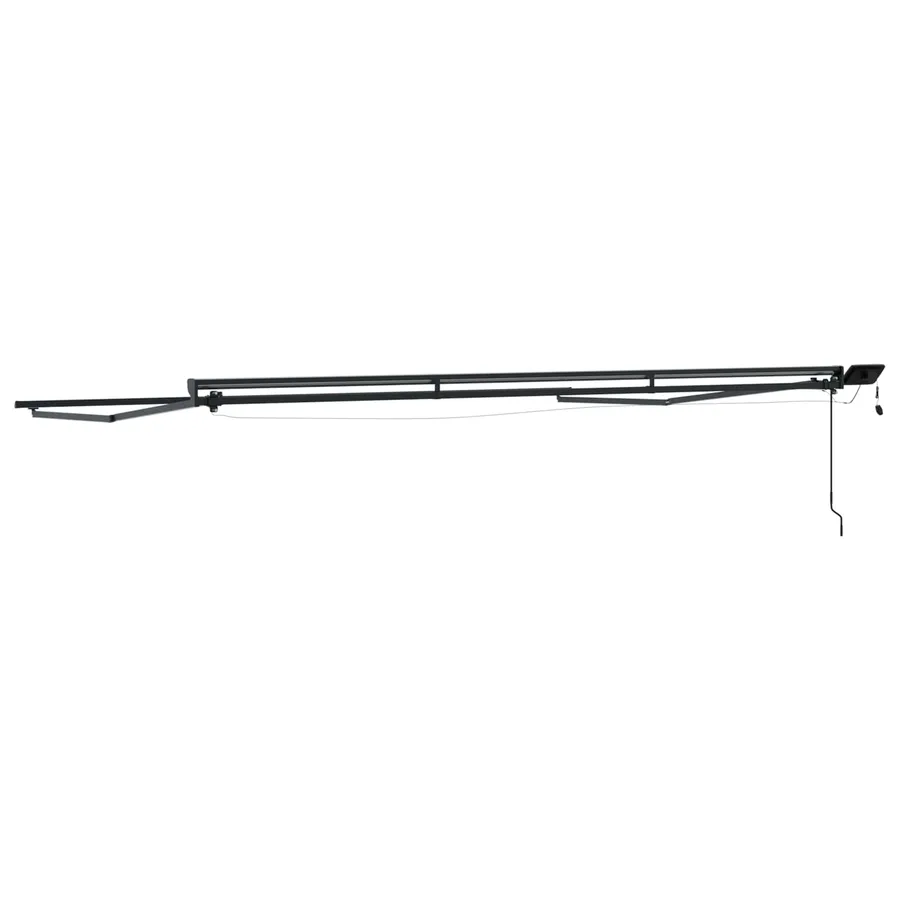 Cadre de store manuel avec LEDs Anthracite 5 × 3,5 m Aluminium - 7