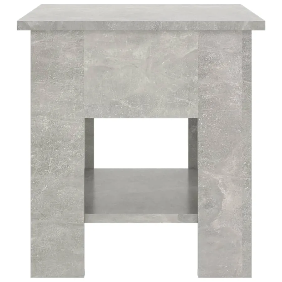 Table basse gris béton 40x40x42 cm bois d'ingénierie - 4