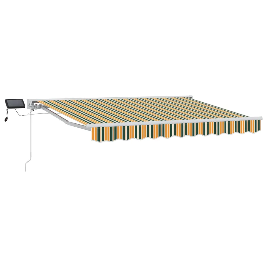 Cadre de store manuel avec LEDs Vert, Jaune, Blanc 3 x 2,5 m - 2