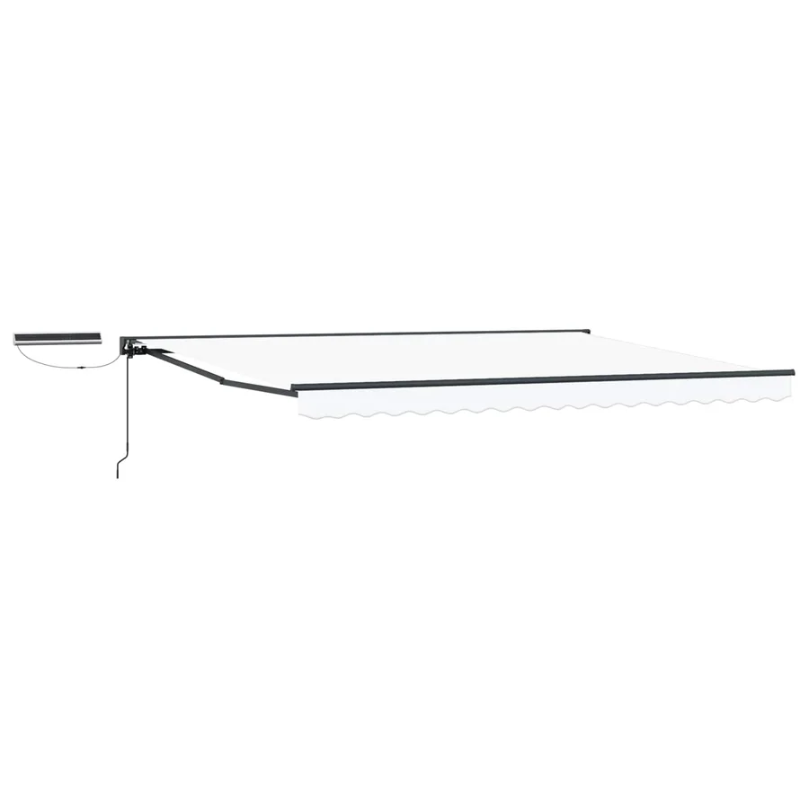 Auvent rétractable électrique Blanc et anthracite 4 × 3,5 m - 2