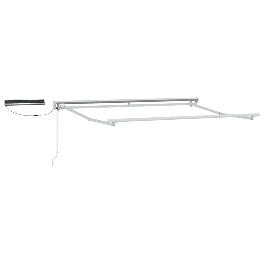 Cadre de store rétractable électrique Blanc 2,5 x 2 m Acier - 2