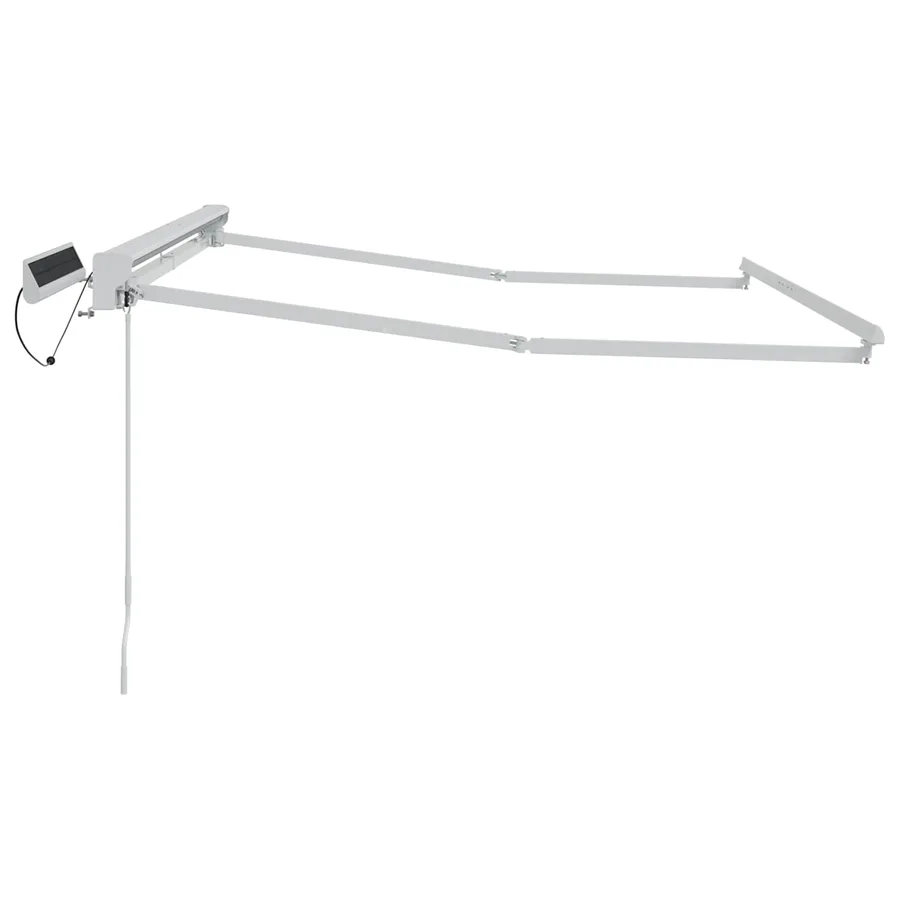 Cadre de store rétractable électrique Blanc 2,5 x 2 m Acier - 4