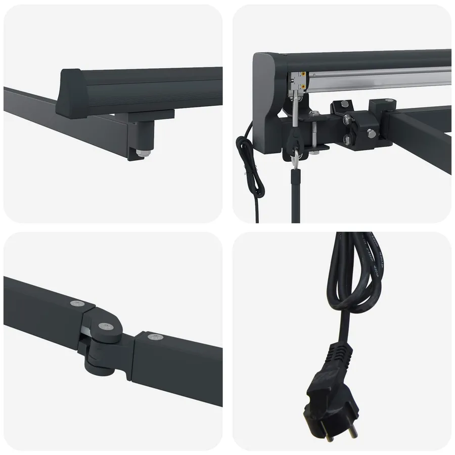 Cadre de store rétractable électrique Anthracite 2,5 x 2 m - 6