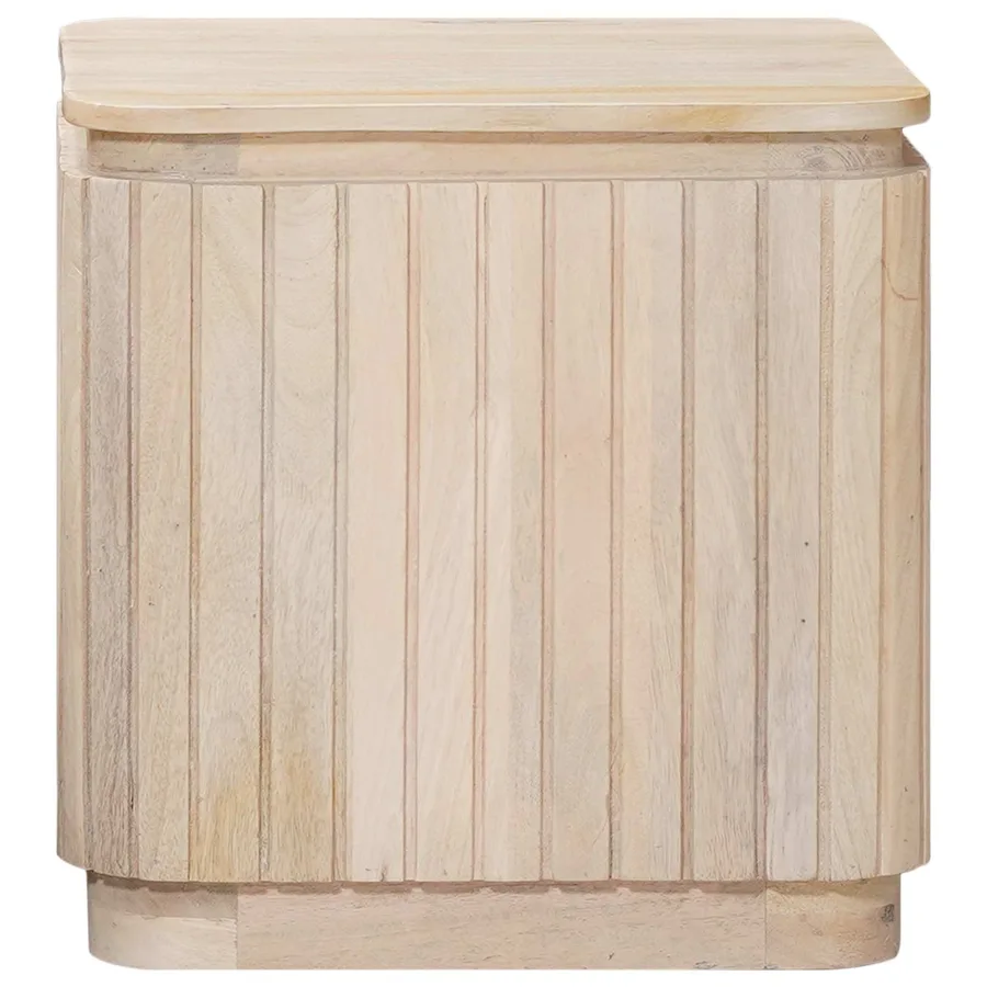 Ensemble de Tables de Chevet Artisanales 2 pcs Blanc - 4