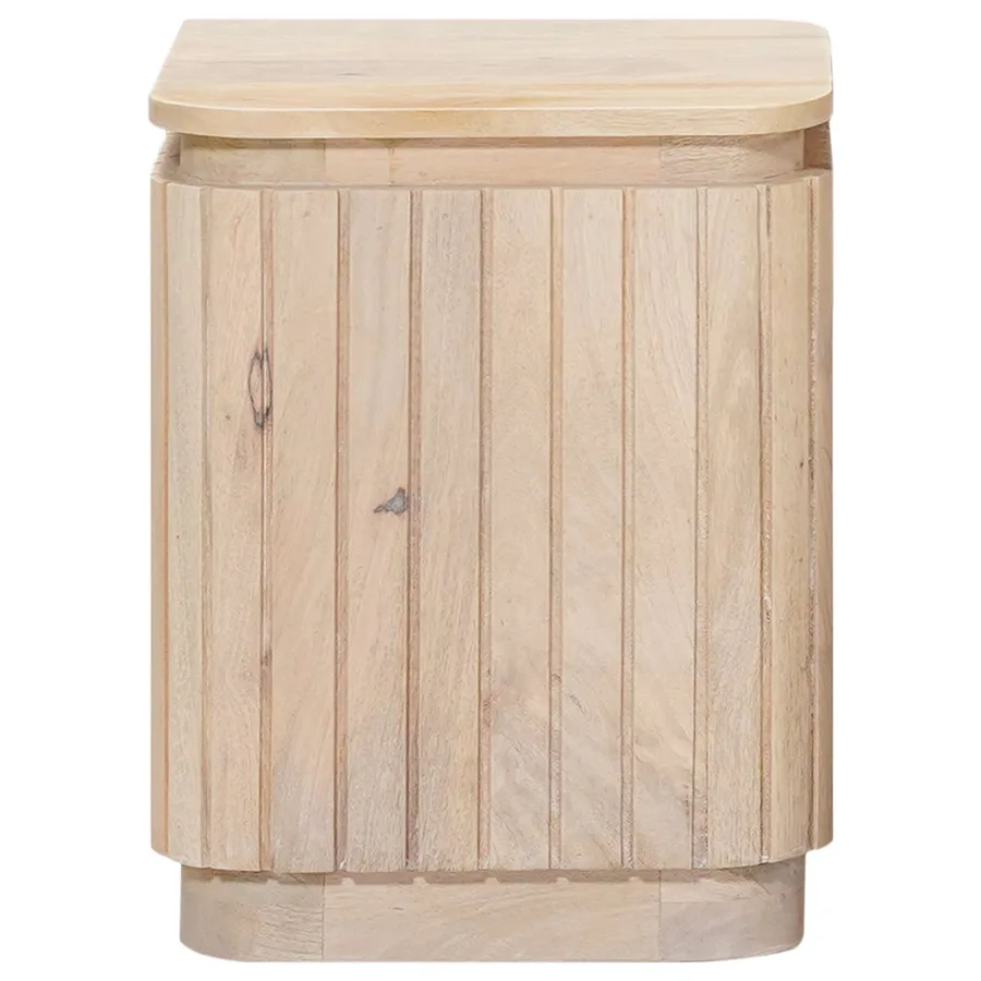 Ensemble de Tables de Chevet Artisanales 2 pcs Blanc - 5