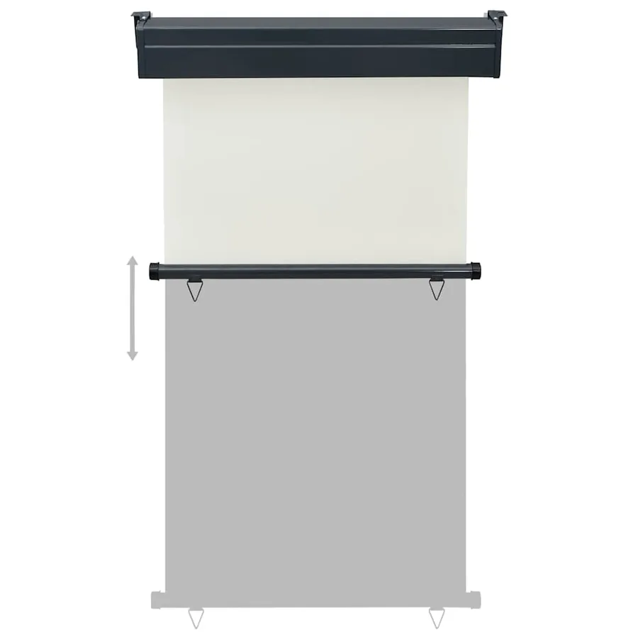 Auvent latéral de balcon 105x250 cm Crème - 5