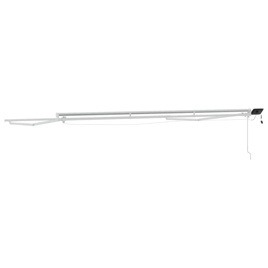 Cadre de store manuel avec LEDs Blanc 4 × 3,5 m Aluminium - 7