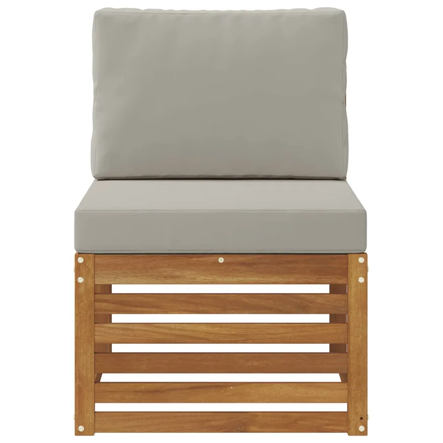 Sofa de milieu extérieur Bois d'Acacia Massif Naturel - 3