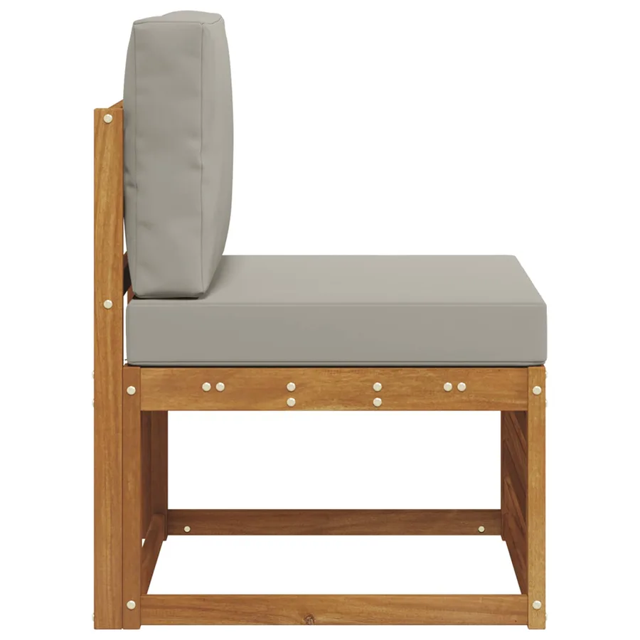 Sofa de milieu extérieur Bois d'Acacia Massif Naturel - 4