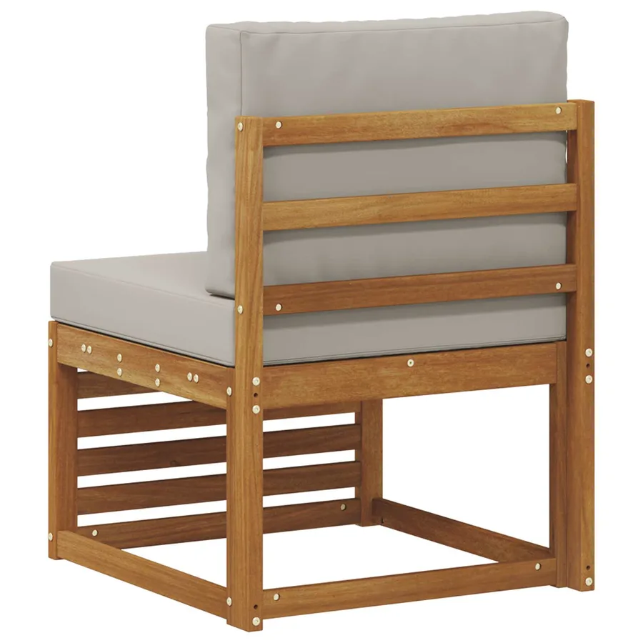Sofa de milieu extérieur Bois d'Acacia Massif Naturel - 5