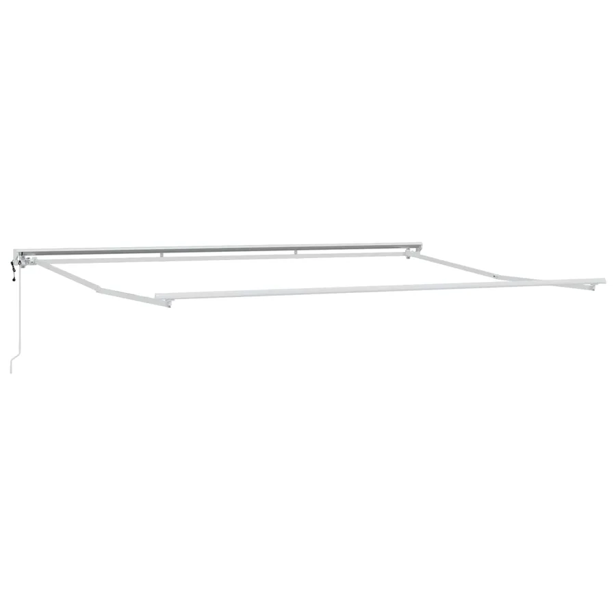 Cadre de store rétractable électrique Blanc 4,5 × 3 m Acier - 2