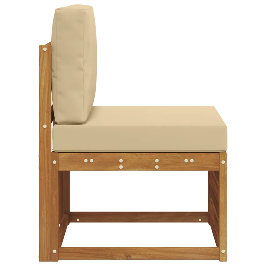 Sofa de milieu extérieur Bois d'Acacia Massif Naturel - 4