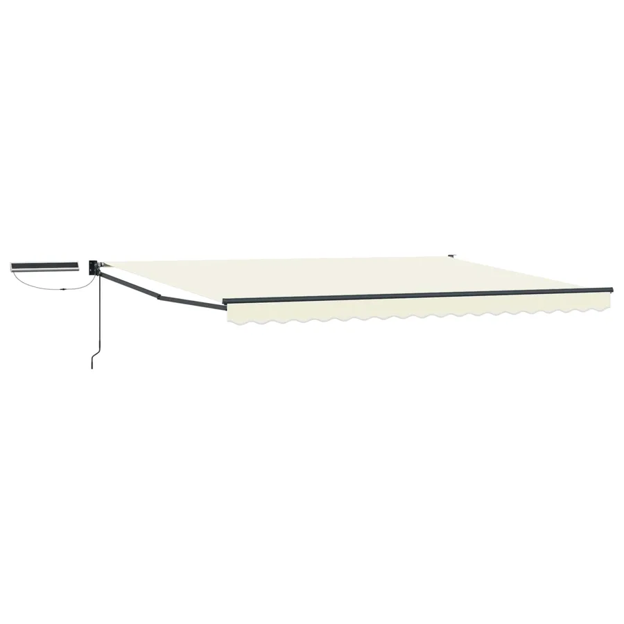 Auvent rétractable électrique Crème et Anthracite 4 × 3 m - 2