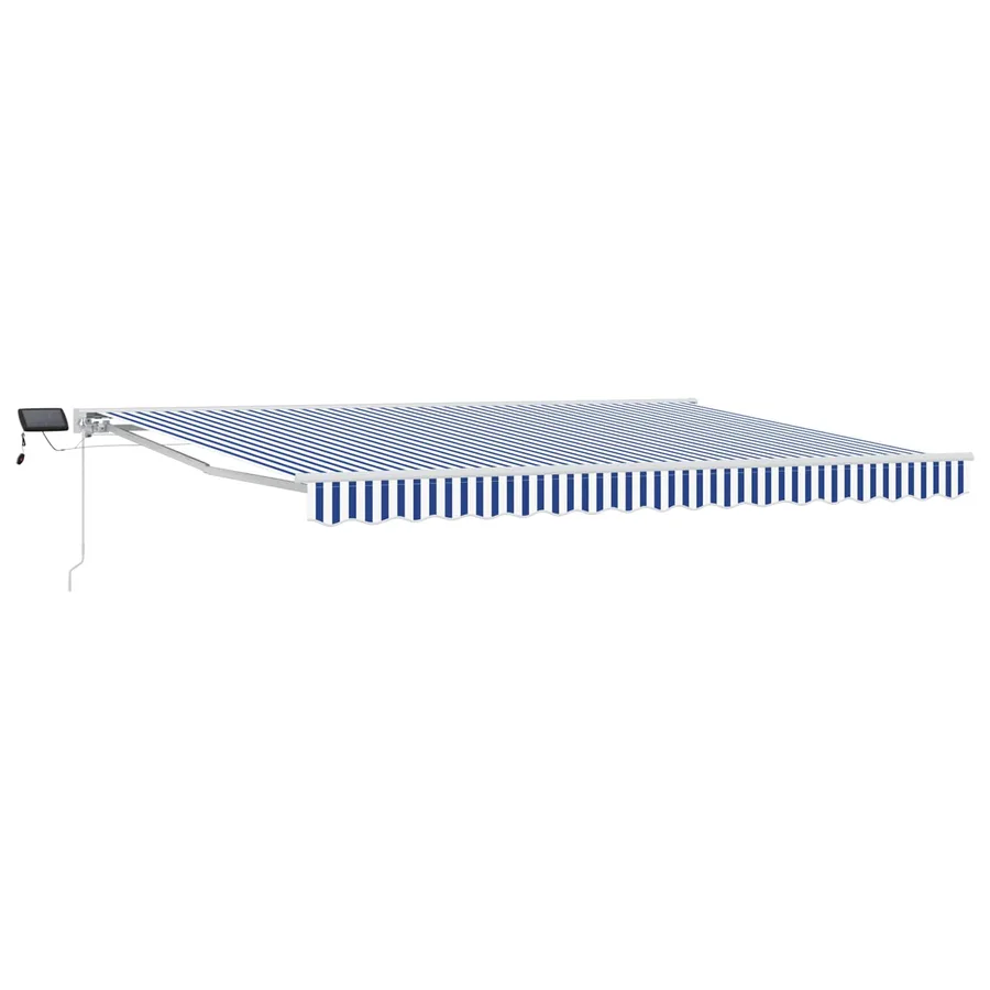 Cadre de store manuel avec LEDs Bleu et Blanc 4 × 3 m - 2
