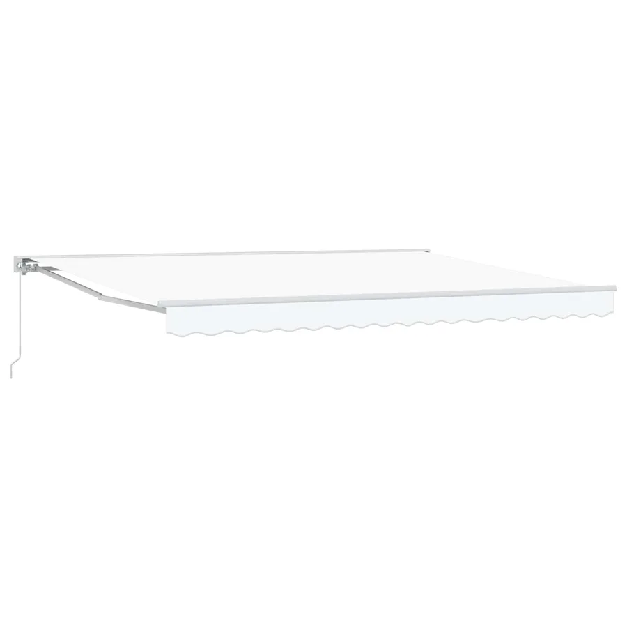 Auvent rétractable manuel Blanc 4,5 × 3,5 m - 2