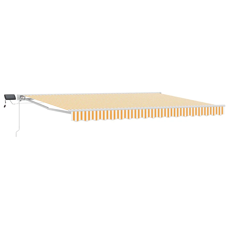 Cadre de store manuel avec LEDs Jaune et blanc 4 × 3 m - 2