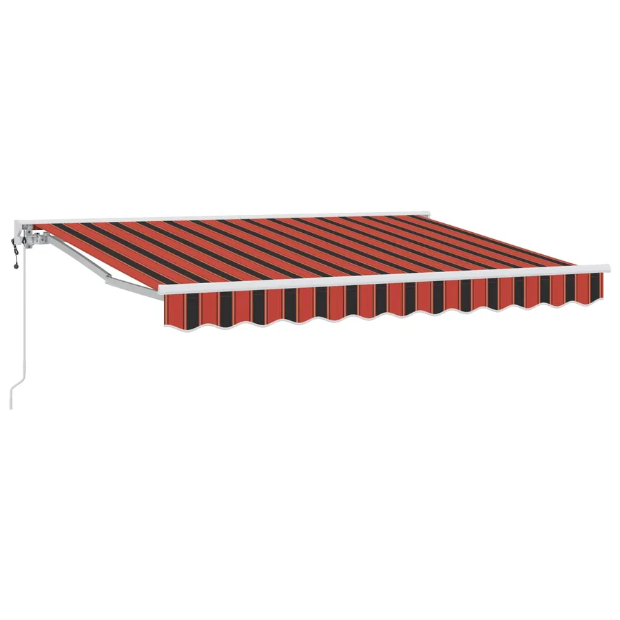 Auvent rétractable électrique Orange, Noir et Jaune 3,5 x 2,5 m - 2