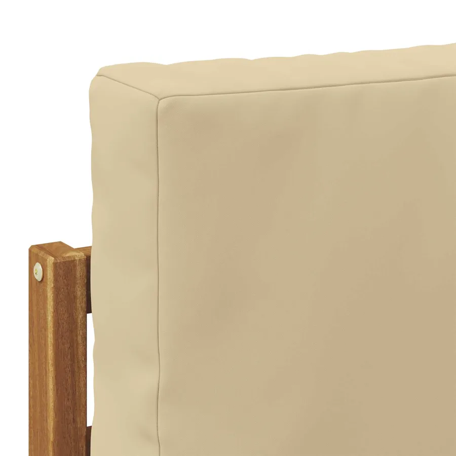 Ensemble de canapé d'angle avec coussin 9 pcs Naturel et Beige - 6