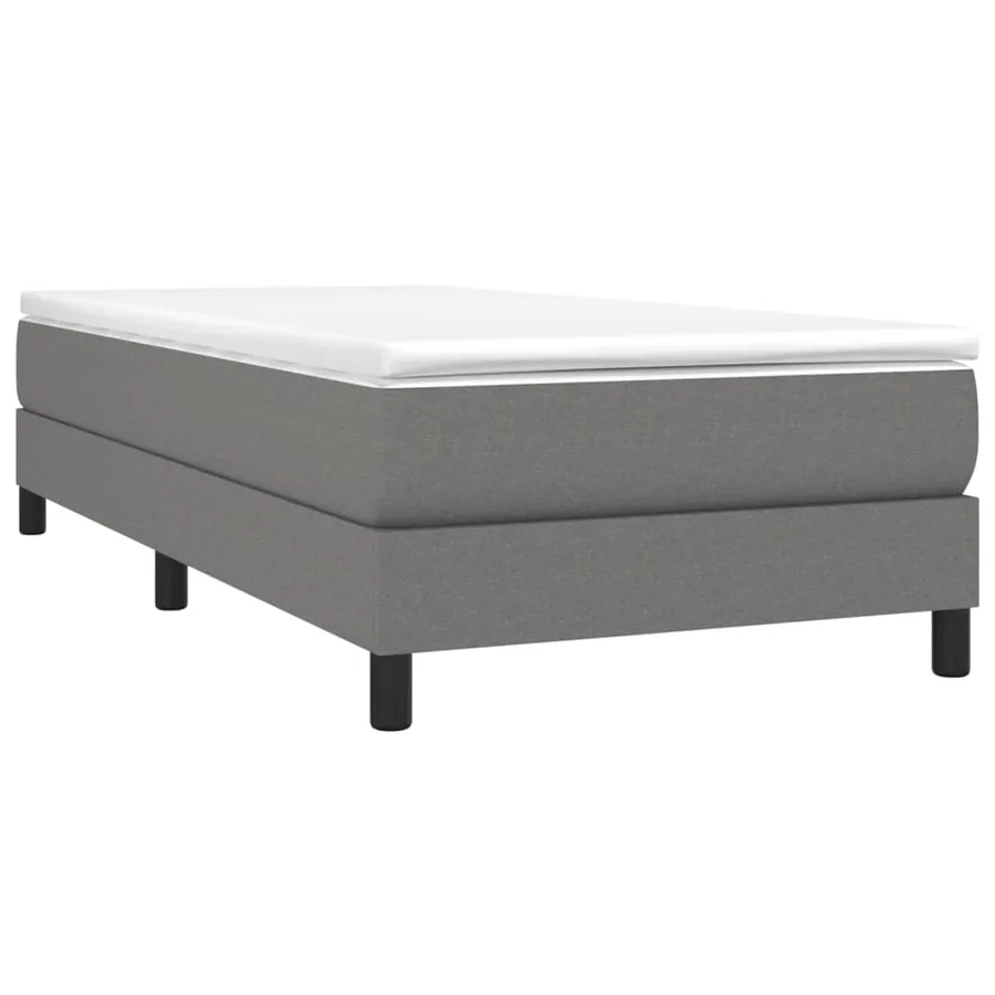 Sommier à lattes de lit avec matelas Gris foncé 80x200 cm Tissu - 3