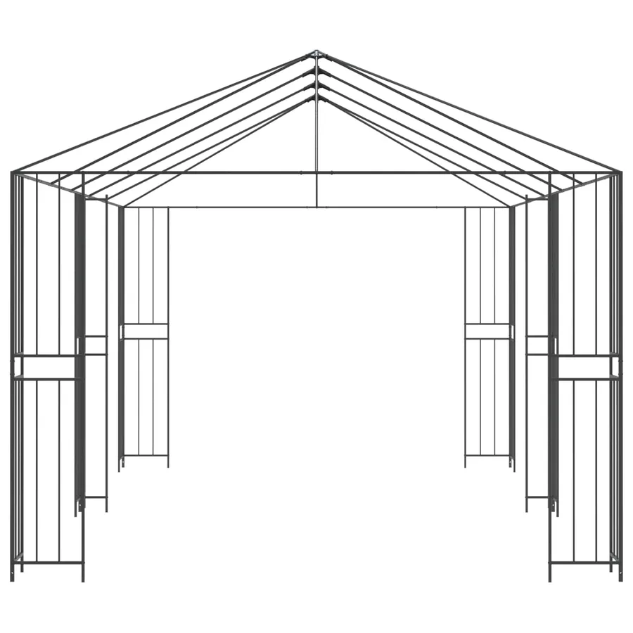 Cadre de Gazebo 6 x 3 m Noir Acier - 5