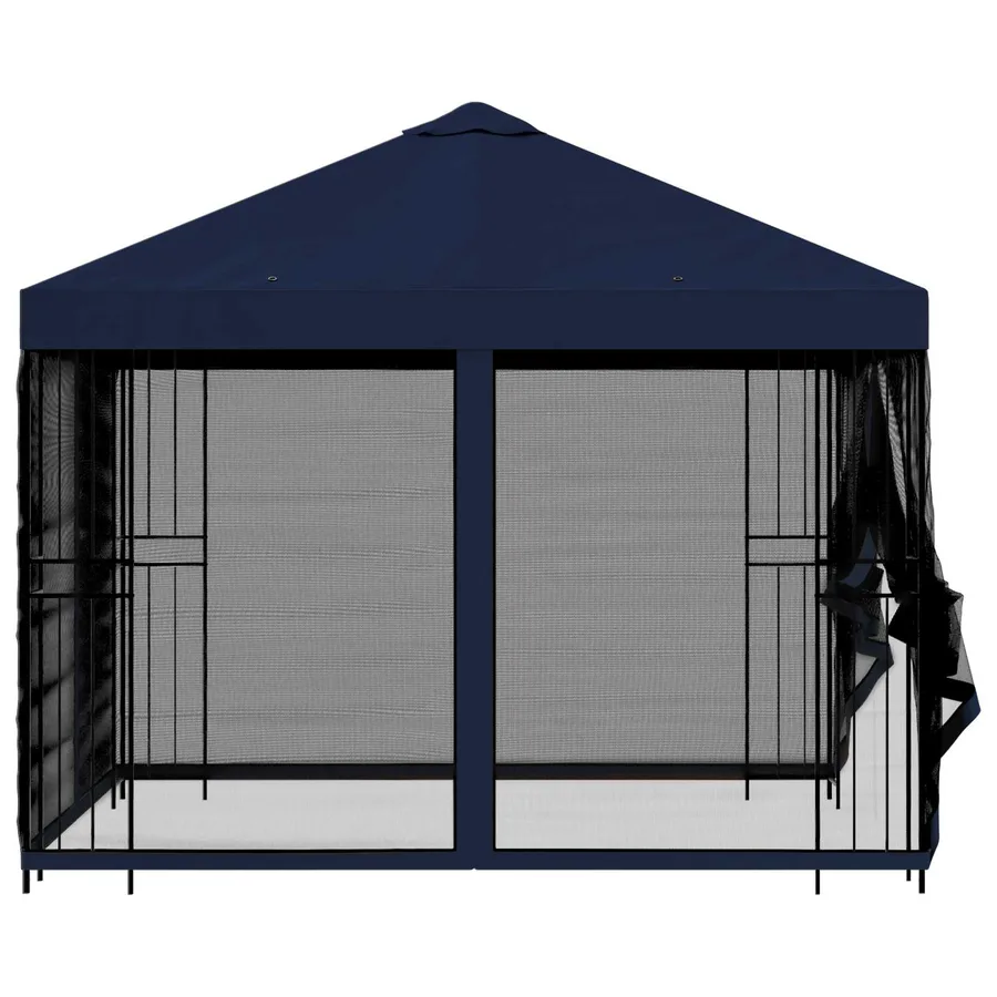 Abri de jardin avec parois 3 x 3 m Bleu Polyester et Acier - 6