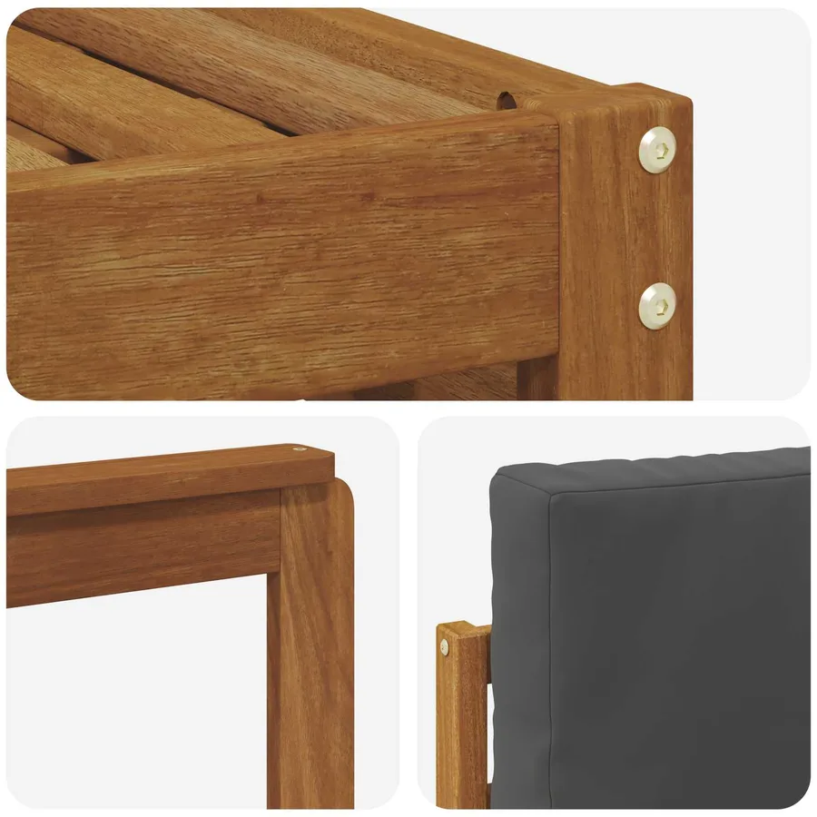 Ensembles de canapés avec coussin 8 pcs Naturel et Anthracite - 6