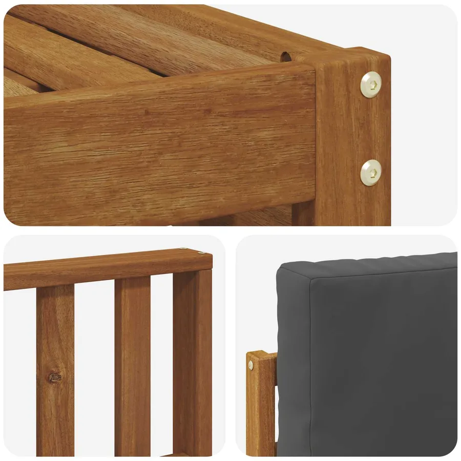 Ensembles de canapés avec coussin 8 pcs Naturel et Anthracite - 6