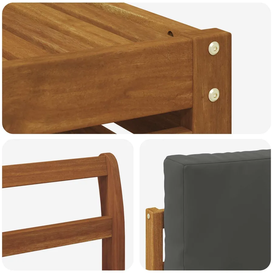 Ensemble de canapés d'extérieur 8 pcs Naturel et Anthracite - 7