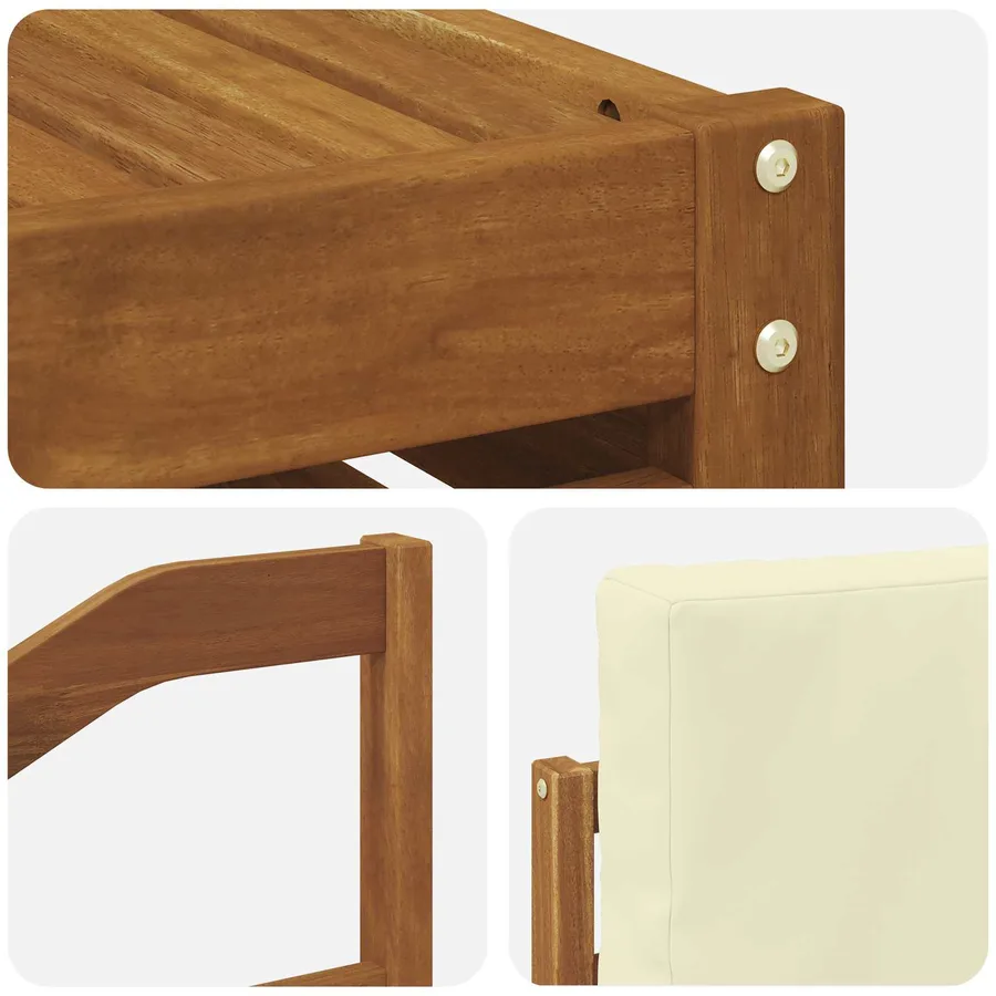 Ensemble de canapé d'angle avec coussin 7 pcs Naturel et Crème - 7