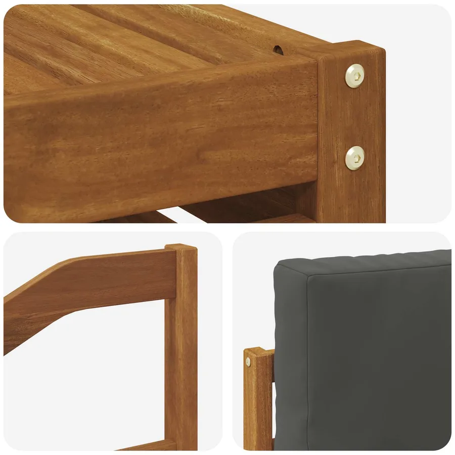 Ensemble de canapé d'angle 7 pcs Naturel et Anthracite - 7