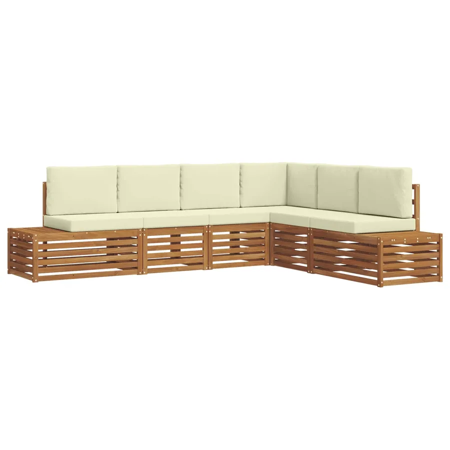 Ensemble de canapés d'extérieur avec coussin Naturel et Crème - 2