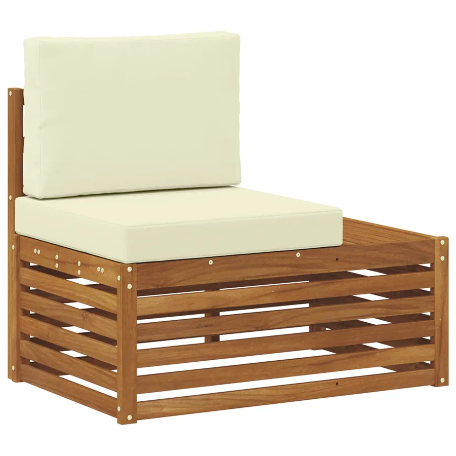 Ensemble de canapés d'extérieur avec coussin Naturel et Crème - 6