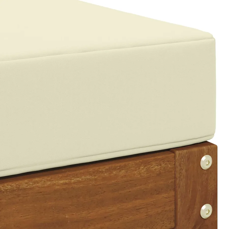 Pouf d'Extérieur Bois d'Acacia Massif Naturel - 6
