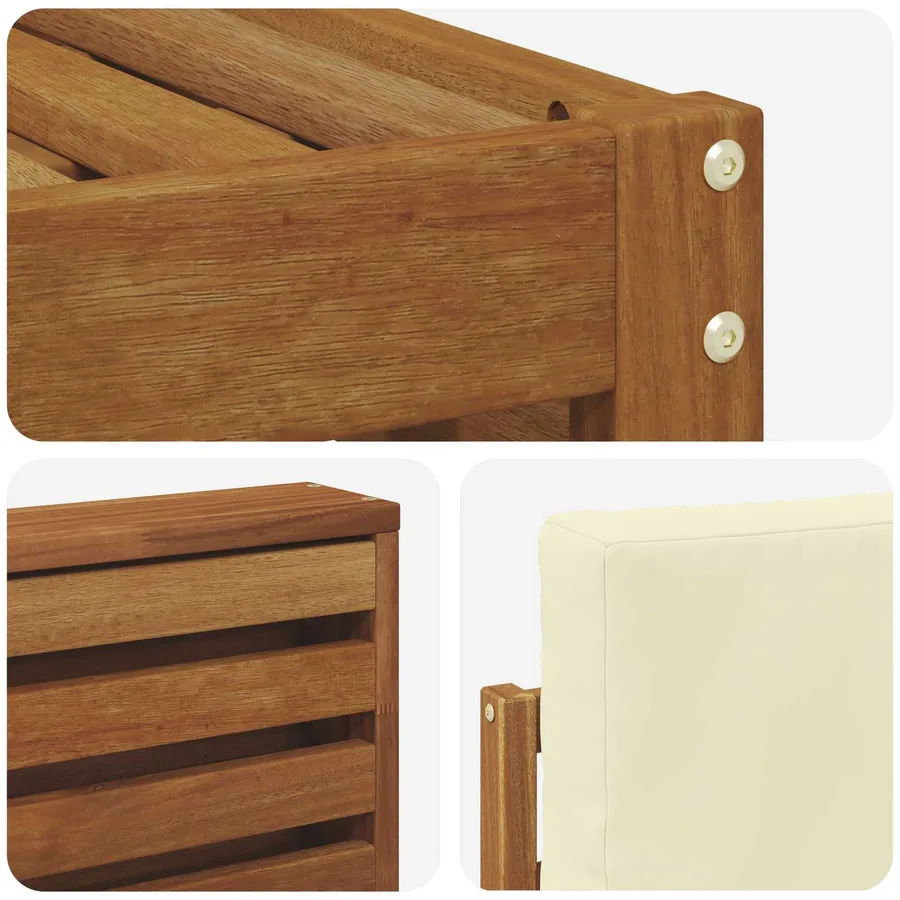 Ensemble de canapés d'extérieur 5 pcs Naturel et Crème - 5