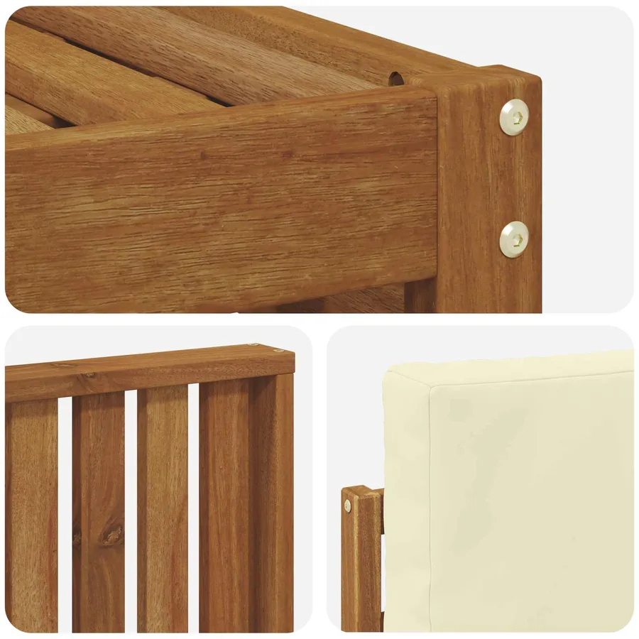 Ensemble de canapés d'extérieur 8 pcs Naturel et Crème - 6
