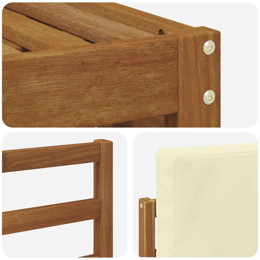Ensembles de canapés avec coussin 6 pcs Naturel et Crème - 5