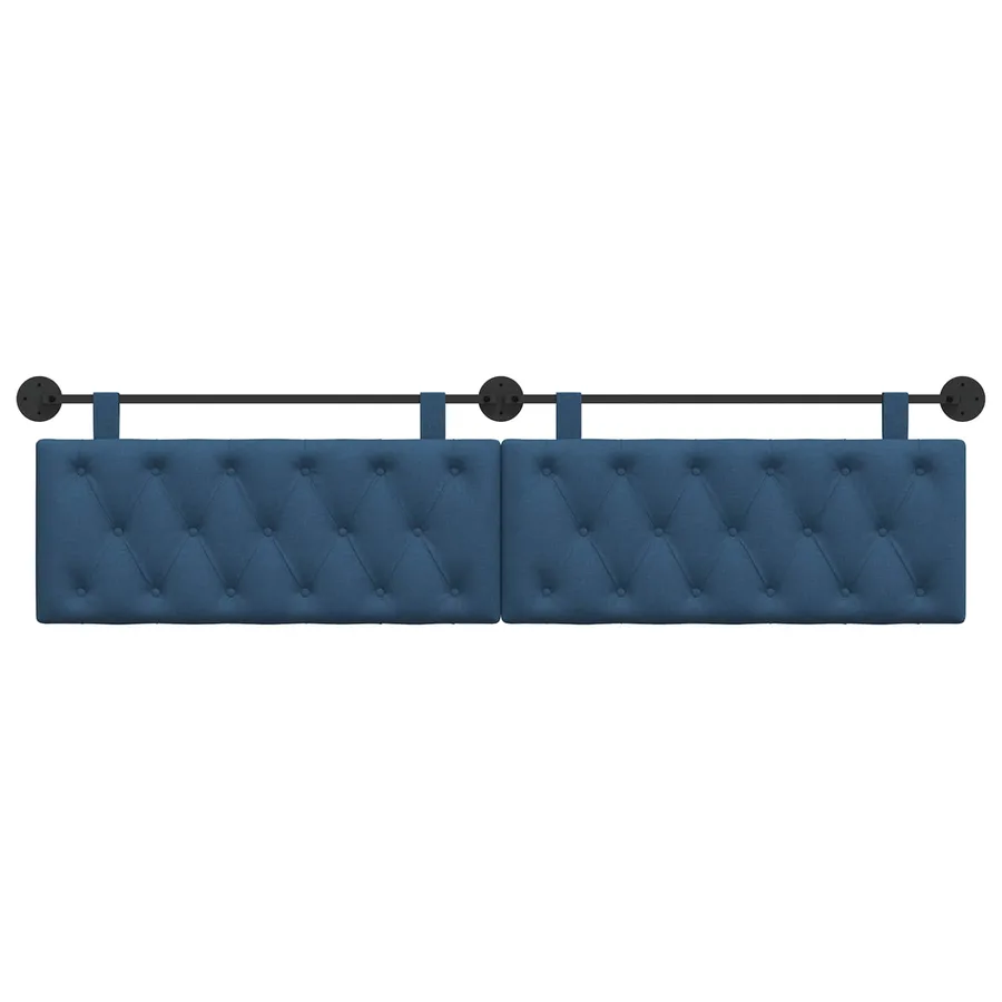 Tête de lit suspendue Bleu Tissu - 5