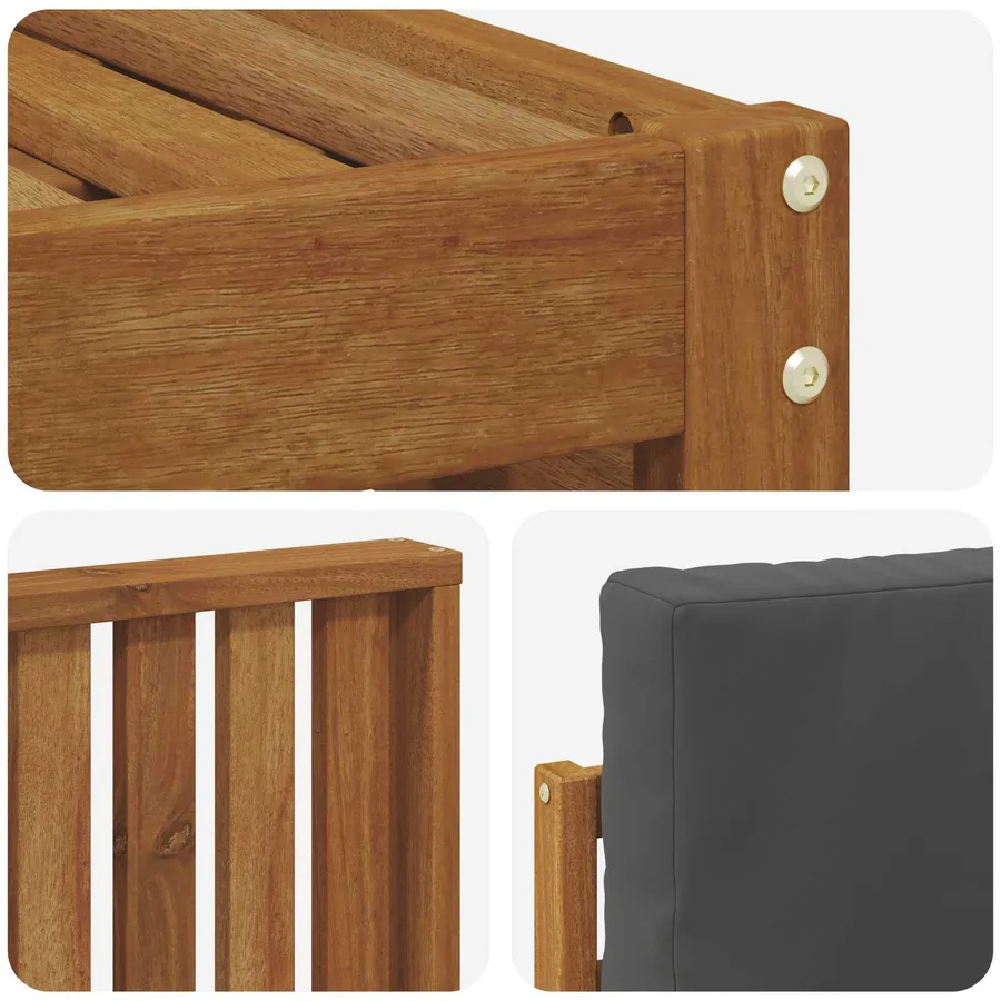 Ensemble de canapés d'extérieur 8 pcs Naturel et Anthracite - 6