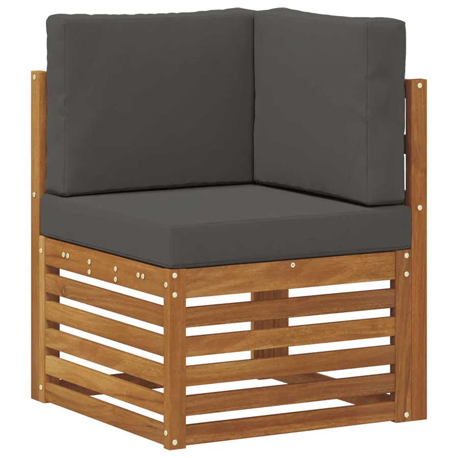 Ensemble de canapés d'extérieur 9 pcs Naturel et Anthracite - 7