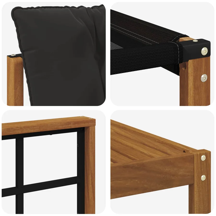 Ensemble de canapés d'extérieur 8 pcs Naturel et Noir - 11