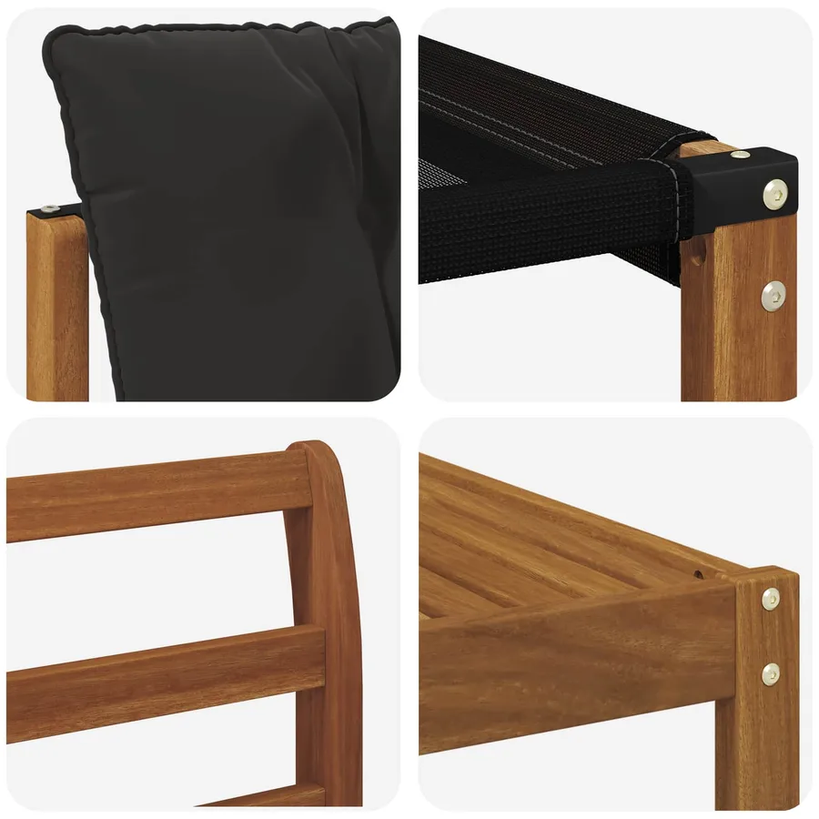 Ensemble de canapés d'extérieur 8 pcs Naturel et Noir - 11