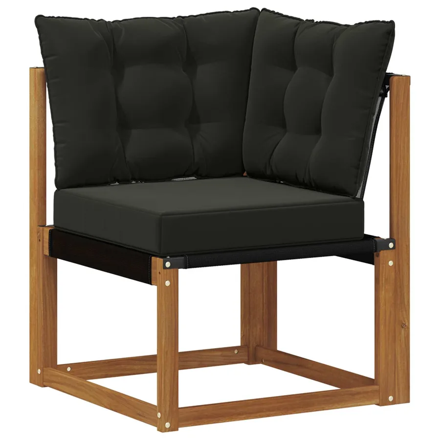 Ensemble de canapés d'extérieur 8 pcs Naturel et Noir - 8