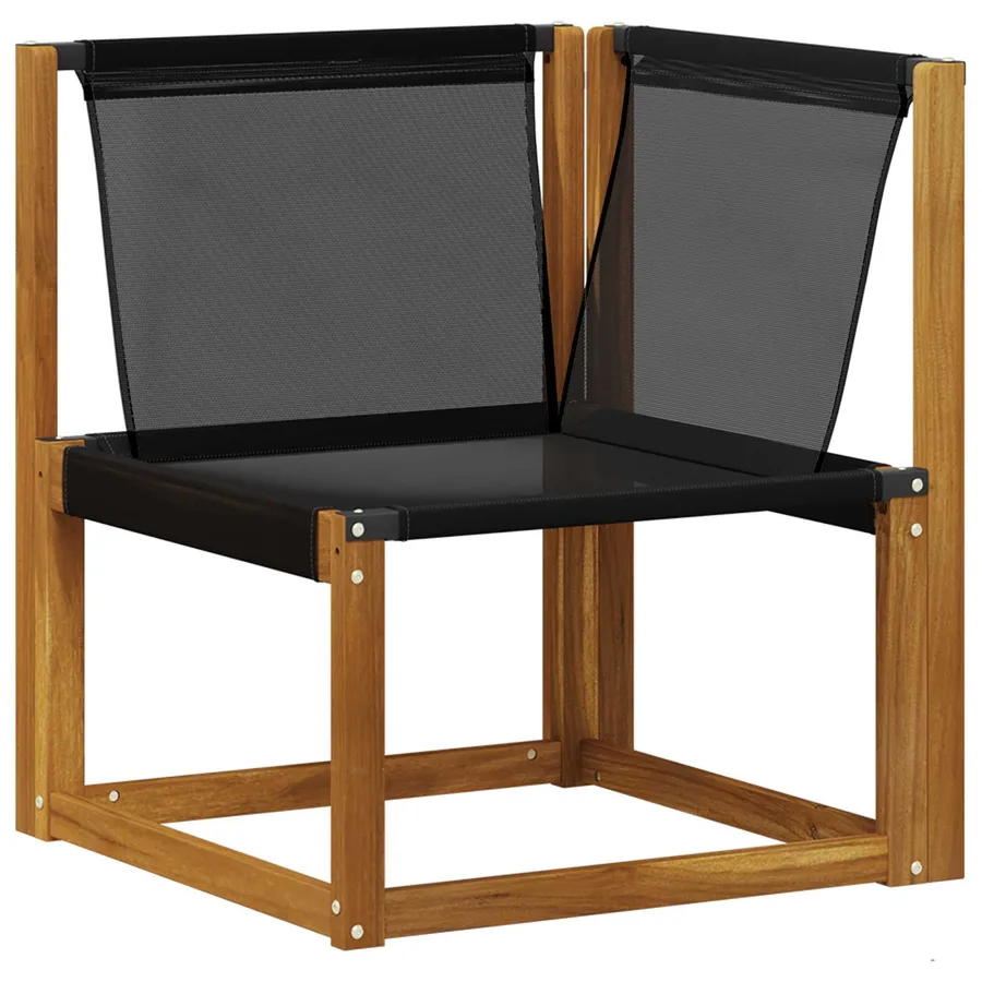 Ensemble de canapés d'extérieur 7 pcs Naturel et Noir - 7