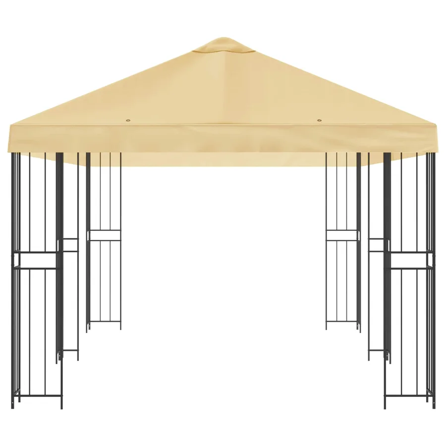 Gazebo avec murs latéraux 6 x 3 m Crème Polyester et Acier 190 - 4