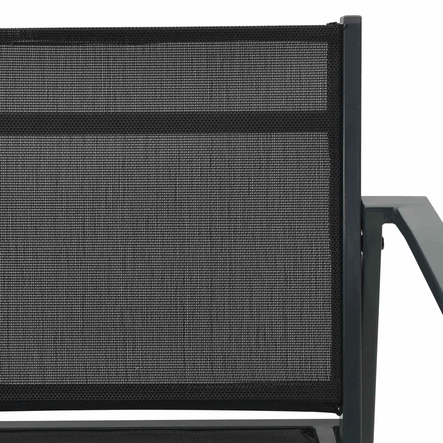 Chaises de jardin 2 pcs Noir et anthracite 53,5 x 59 x 77 cm - 5