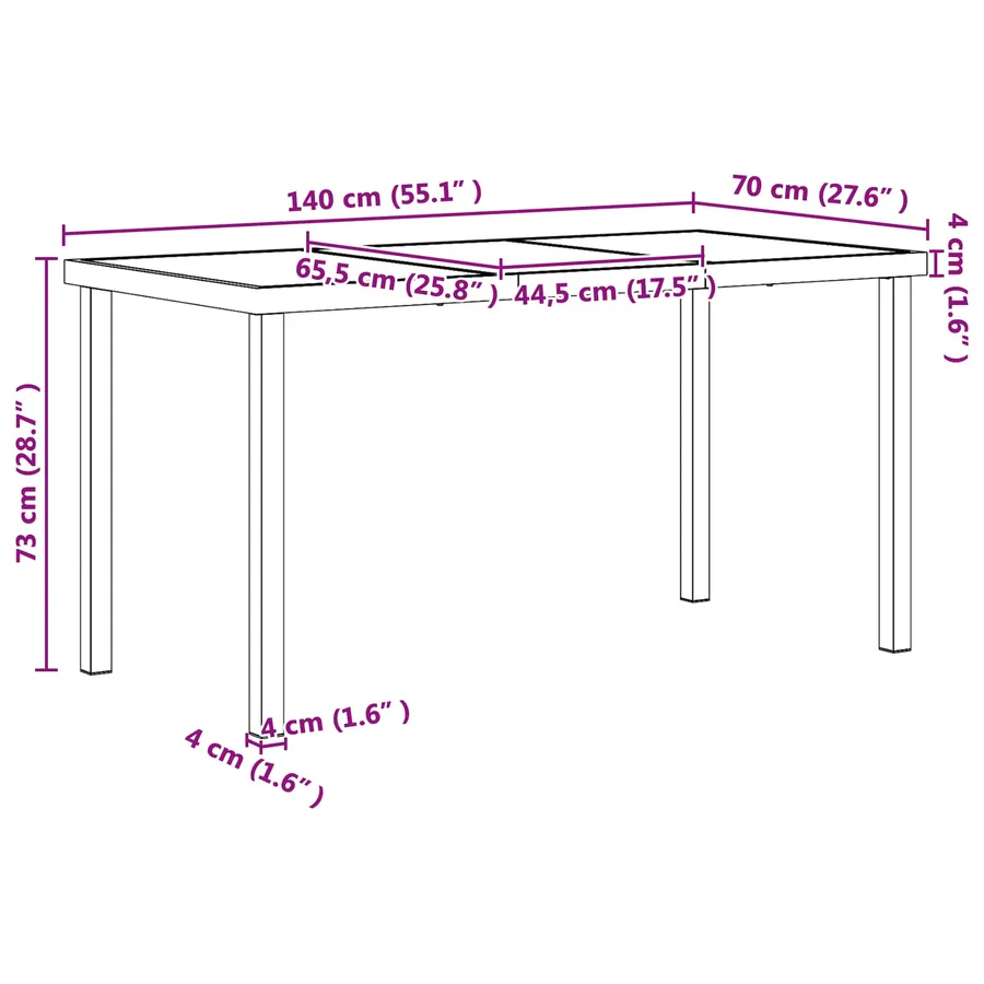 Ensemble de meubles d'extérieur 5 pcs Noir et anthracite - 8