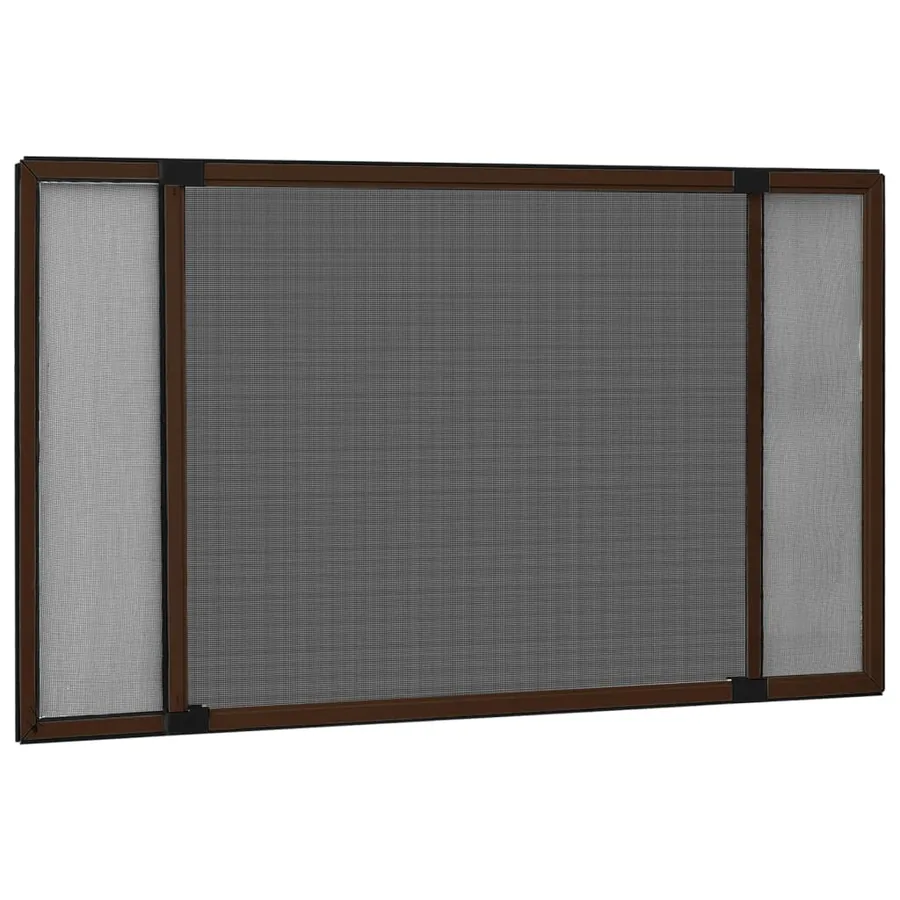Moustiquaire extensible pour fenêtres Marron (100-193)x75 cm